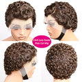 Short Curly Pixie Cut 13x4 Lace Front 100% Human Hair Wigs for Black Woman
