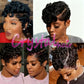 Short Curly Pixie Cut 13x4 Lace Front 100% Human Hair Wigs for Black Woman