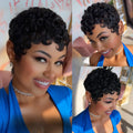 Short Curly Pixie Cut 13x4 Lace Front 100% Human Hair Wigs for Black Woman