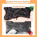 Kinky Curly Half Wig Human Hair 200% Density Wear Go Glueless Wigs Human Hair 3 In 1 Curly Half Wig Human Hair Drawstring Seamless Flip Headband Wig for Women Beginner Friendly Natural Black 18 Inch