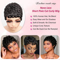 Short Curly Pixie Cut 13x4 Lace Front 100% Human Hair Wigs for Black Woman