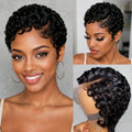 Short Curly Pixie Cut 13x4 Lace Front 100% Human Hair Wigs for Black Woman
