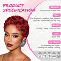 Short Curly Pixie Cut 13x4 Lace Front 100% Human Hair Wigs for Black Woman