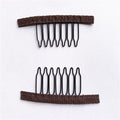 50Pcs Wig Combs to Secure Wig 4-7Teeth Wig Comb Wig Clips with Cloth for Making Wig Caps Steel Material Clips Combs