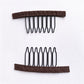 50Pcs Wig Combs to Secure Wig 4-7Teeth Wig Comb Wig Clips with Cloth for Making Wig Caps Steel Material Clips Combs