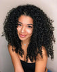 Kinky Curly Half Wig Human Hair 200% Density Wear Go Glueless Wigs Human Hair 3 In 1 Curly Half Wig Human Hair Drawstring Seamless Flip Headband Wig for Women Beginner Friendly Natural Black 18 Inch