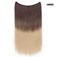 Synthetic Invisible Wire Hair Extensions Secret Fish Line Hairpiece