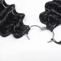 Tedhair Miracle Knots Human Feather Crochet Hair Deep Wave with No Spiral Ends - Pre-Separated Knotless Crochet Braids for Seamless Blending