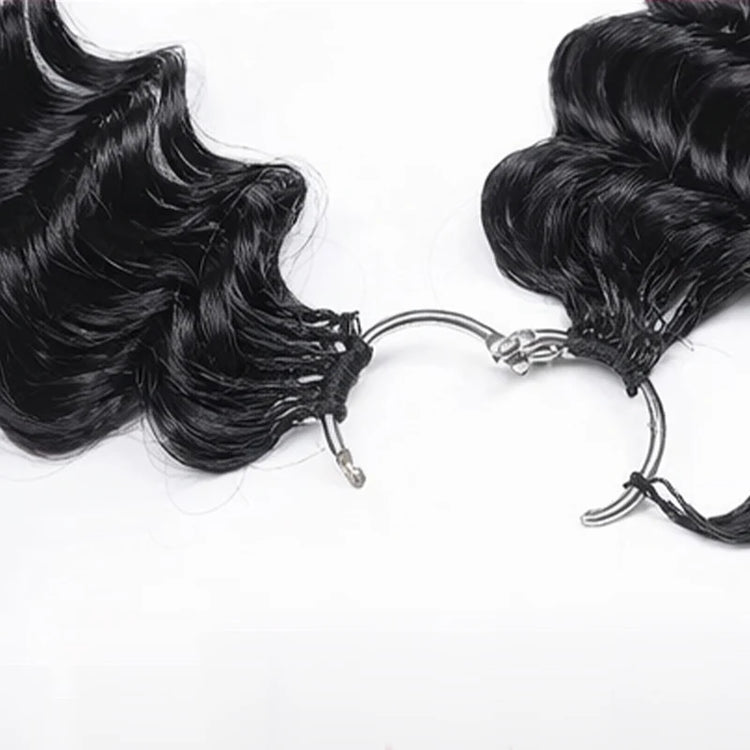 Tedhair Miracle Knots Human Feather Crochet Hair Deep Wave with No Spiral Ends - Pre-Separated Knotless Crochet Braids for Seamless Blending