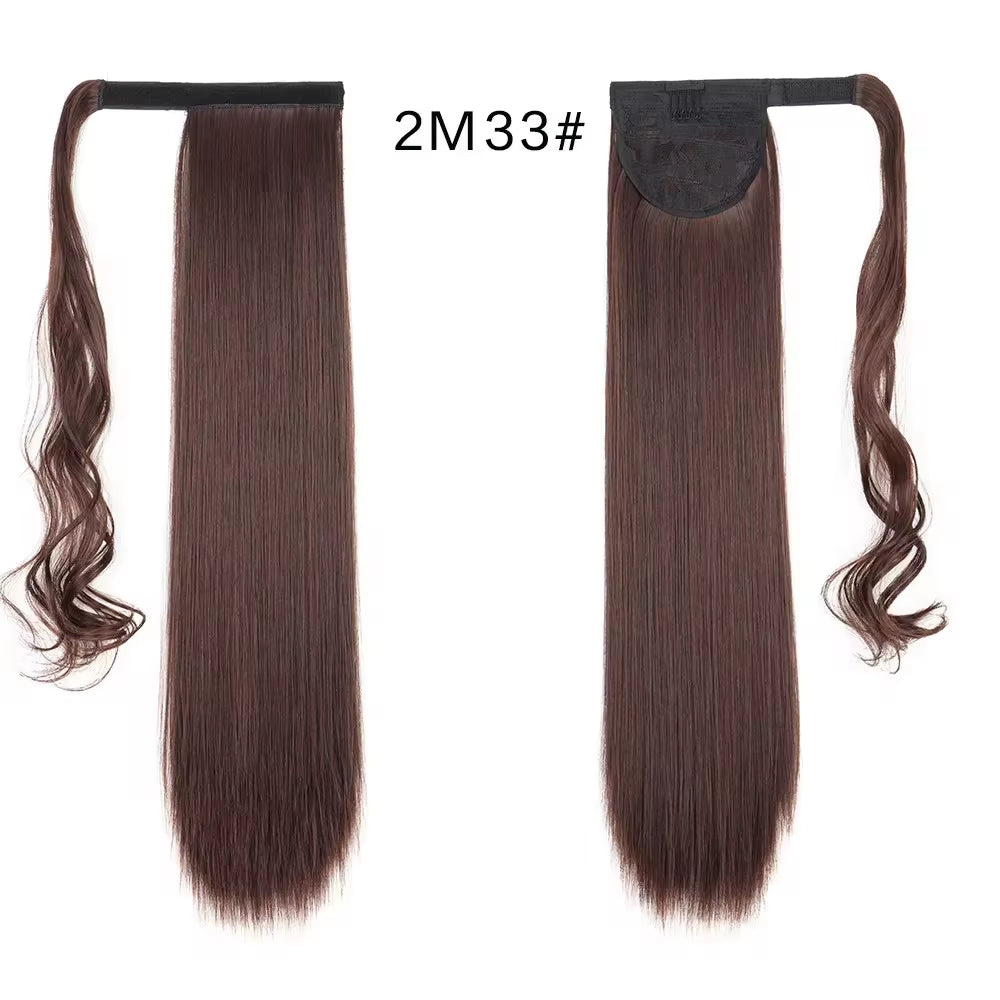 23-Inch Long Straight Wrap-Around Synthetic Ponytail Extension