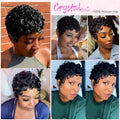 Short Curly Pixie Cut 13x4 Lace Front 100% Human Hair Wigs for Black Woman