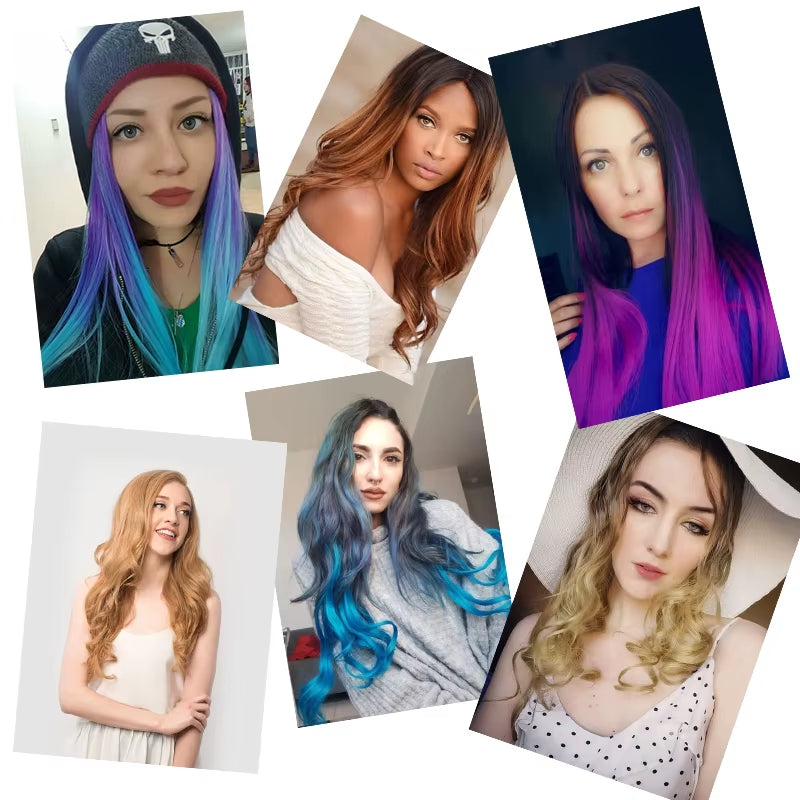 Favourite Long Wavy Synthetic Clip-In Hair Extensions 5 Clips
