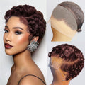 Short Curly Pixie Cut 13x4 Lace Front 100% Human Hair Wigs for Black Woman