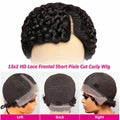 Short Curly Pixie Cut 13x4 Lace Front 100% Human Hair Wigs for Black Woman