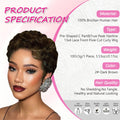 Short Curly Pixie Cut 13x4 Lace Front 100% Human Hair Wigs for Black Woman
