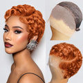 Short Curly Pixie Cut 13x4 Lace Front 100% Human Hair Wigs for Black Woman