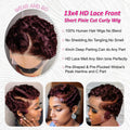 Short Curly Pixie Cut 13x4 Lace Front 100% Human Hair Wigs for Black Woman