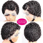 Short Curly Pixie Cut 13x4 Lace Front 100% Human Hair Wigs for Black Woman