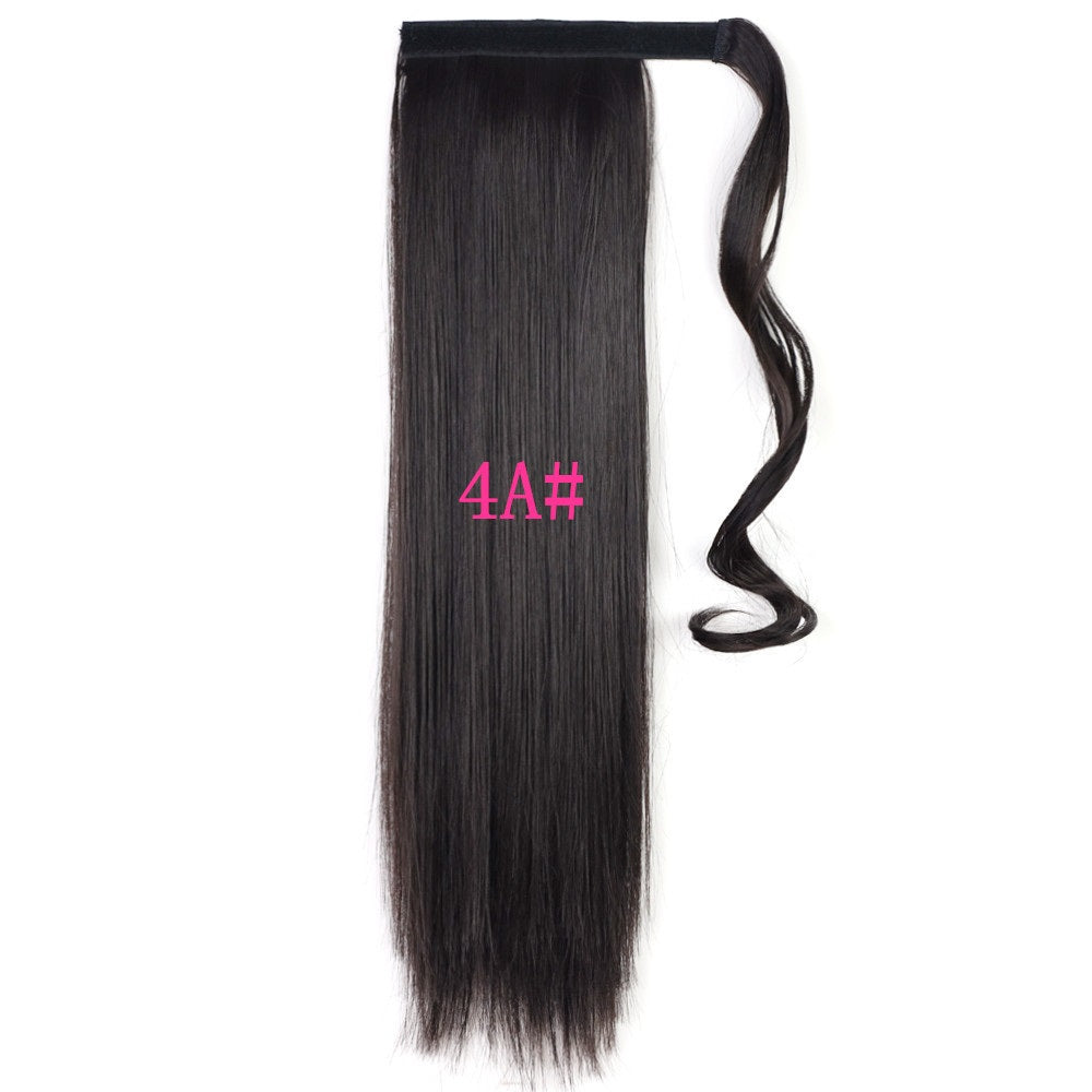 Long Straight Wrap-Around Clip-In Synthetic Ponytail Extension