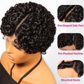 Short Curly Pixie Cut 13x4 Lace Front 100% Human Hair Wigs for Black Woman