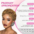 Short Curly Pixie Cut 13x4 Lace Front 100% Human Hair Wigs for Black Woman