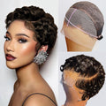 Short Curly Pixie Cut 13x4 Lace Front 100% Human Hair Wigs for Black Woman