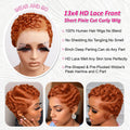 Short Curly Pixie Cut 13x4 Lace Front 100% Human Hair Wigs for Black Woman