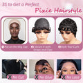 Short Curly Pixie Cut 13x4 Lace Front 100% Human Hair Wigs for Black Woman