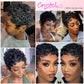 Short Curly Pixie Cut 13x4 Lace Front 100% Human Hair Wigs for Black Woman