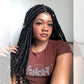 Tedhair 26 Inches 4X4 Faux Goddess Locs with Curls Braids Lace Closure Wigs 200% Density-100% Handmade