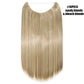Synthetic Invisible Wire Hair Extensions Secret Fish Line Hairpiece