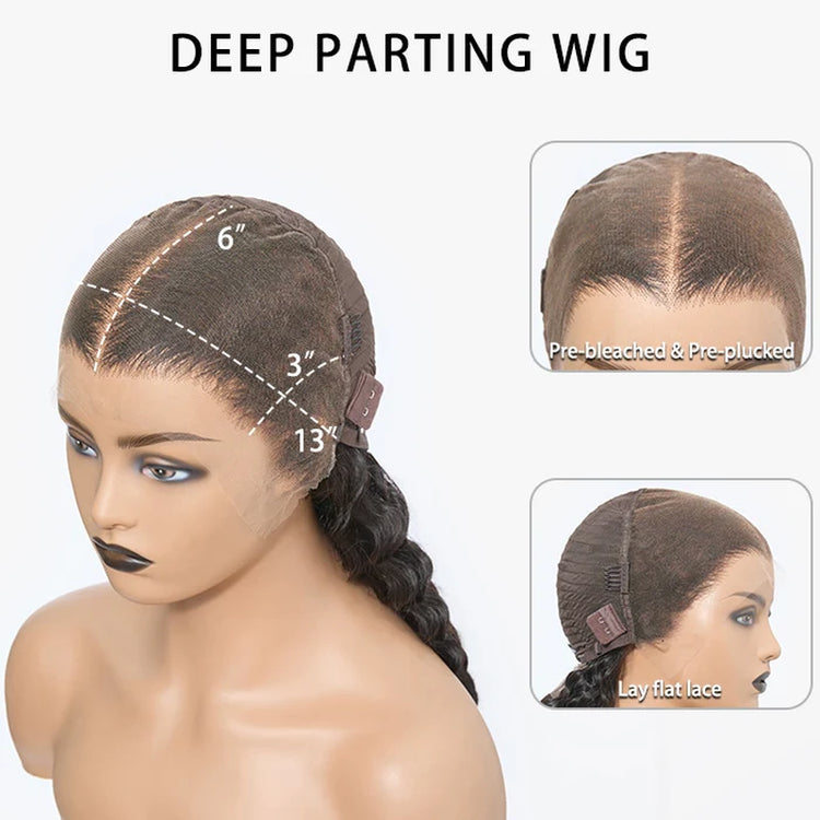Tedhair 150% Density 13X6 Partingmax Glueless Lace Wigs 3D Cap Pre-Bleached Lace Front Wig Body Wave