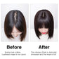 Synthetic Clip-In Hairpiece with Bangs for Thinning or White Hair