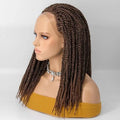 Tedhair 12 Inches 13X2 Reggae Twisted Medium Braids Lace Front Wig Pre-Plucked