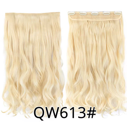 Favourite Long Wavy Synthetic Clip-In Hair Extensions 5 Clips