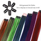 Lupu Synthetic Long Straight Rainbow Highlight Colored Hair Extensions Clip in Fake Hair Pieces for Women Heat Resistant