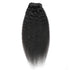 Kinky Straight Natural Clip-In Human Hair Extensions