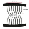 50Pcs Wig Combs to Secure Wig 4-7Teeth Wig Comb Wig Clips with Cloth for Making Wig Caps Steel Material Clips Combs