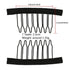 50Pcs Wig Combs to Secure Wig 4-7Teeth Wig Comb Wig Clips with Cloth for Making Wig Caps Steel Material Clips Combs