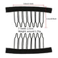 50Pcs Wig Combs to Secure Wig 4-7Teeth Wig Comb Wig Clips with Cloth for Making Wig Caps Steel Material Clips Combs
