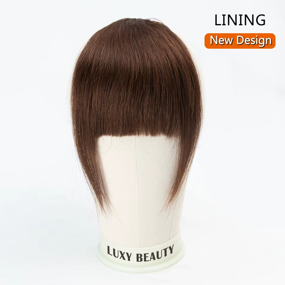 Human Hair Clip-In Bangs 3D Blunt Cut Extensions