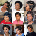 Short Curly Pixie Cut 13x4 Lace Front 100% Human Hair Wigs for Black Woman