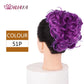 HUAYA Curly Chignon Messy Bun Updo Clip in Hair Piece Extensions Wiht Hairpins Elastic Band Synthetic Hair Bun Black Blonde