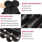 42 Inch Body Wave Human Hair Bundles Natural Black Brazilian Virgin Hair Weave 12A Unprocessed Real Human Hair Extensions Full T