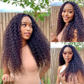 Deep Wave Headband Wig Human Hair Curly Headband Wigs for Black Women 150% Density Brazilian Virgin Human Hair Headband Wigs Curly Headband Wigs Human Hair Natural Black Headband Wigs 12 Inch