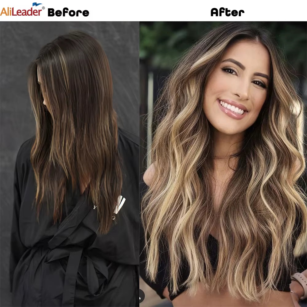 Long Wavy Synthetic Clip-In Hair Extensions 4Pcs Set