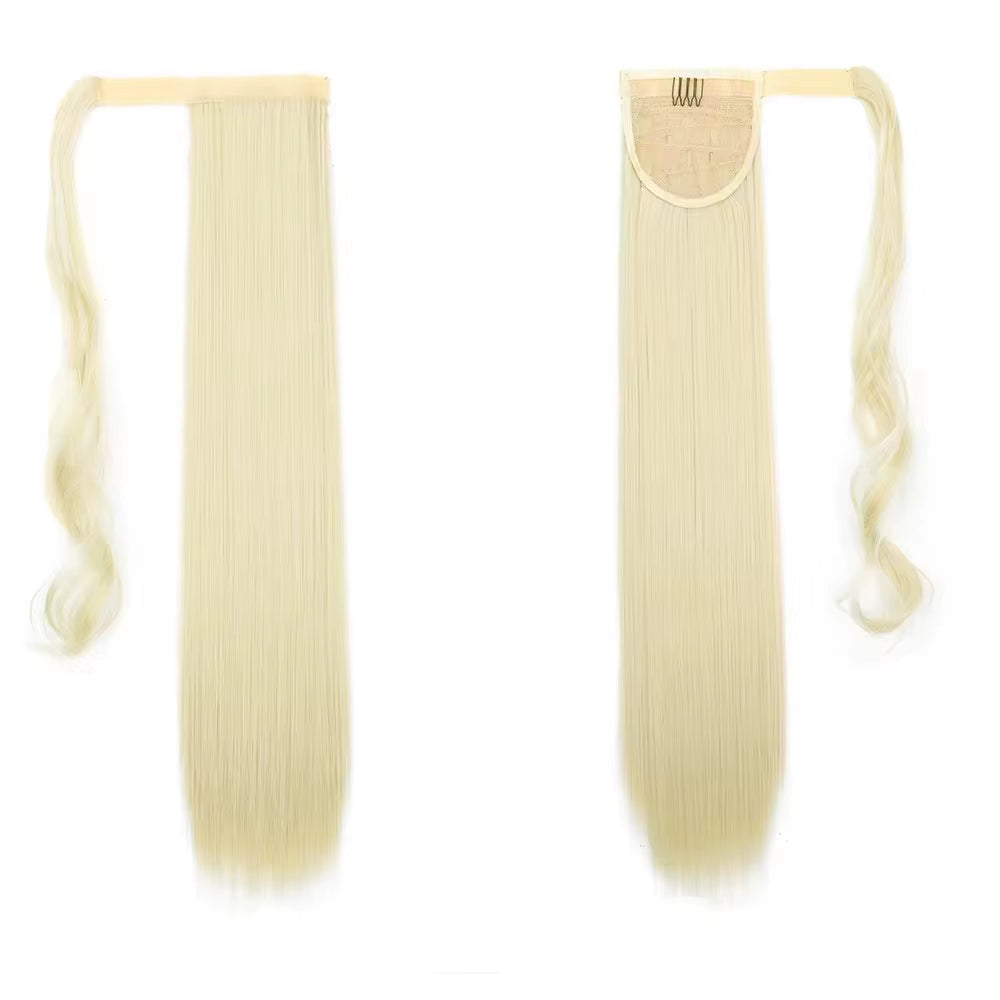 23-Inch Long Straight Wrap-Around Synthetic Ponytail Extension