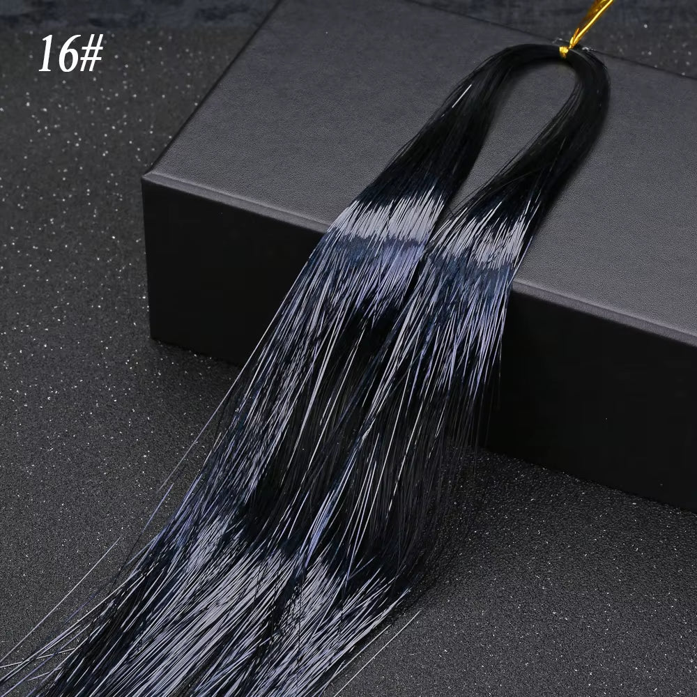 Sparkle Synthetic Hair Tinsel Extensions Bling Glitter Strands