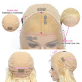 613 Lace Front Wig Human Hair 13X4 HD Transparent Lace Front Wigs Human Hair 180% Density Blonde Glueless Wigs Human Hair 613 HD Straight Lace Frontal Wigs Human Hair Pre Plucked (34 INCH)