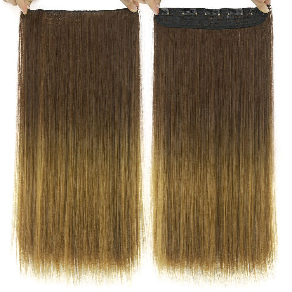 Dyed T-Color Straight Hair Clip Extensions